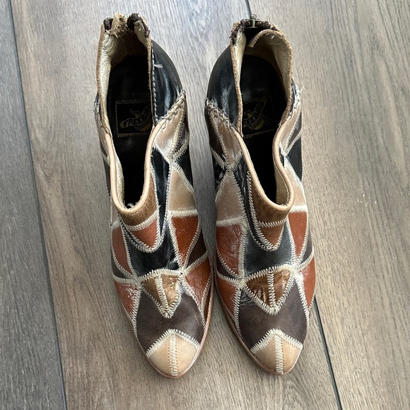 Freebird Multicolor Patchwork Leather Heels - Picture 2 of 4